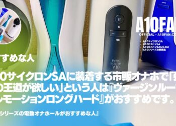 A10サイクロンSAに装着する市販オナホで「強刺激の王道が欲しい人」は『ヴァージンループ ダブルモーション ロング ハード』がおすすめです。